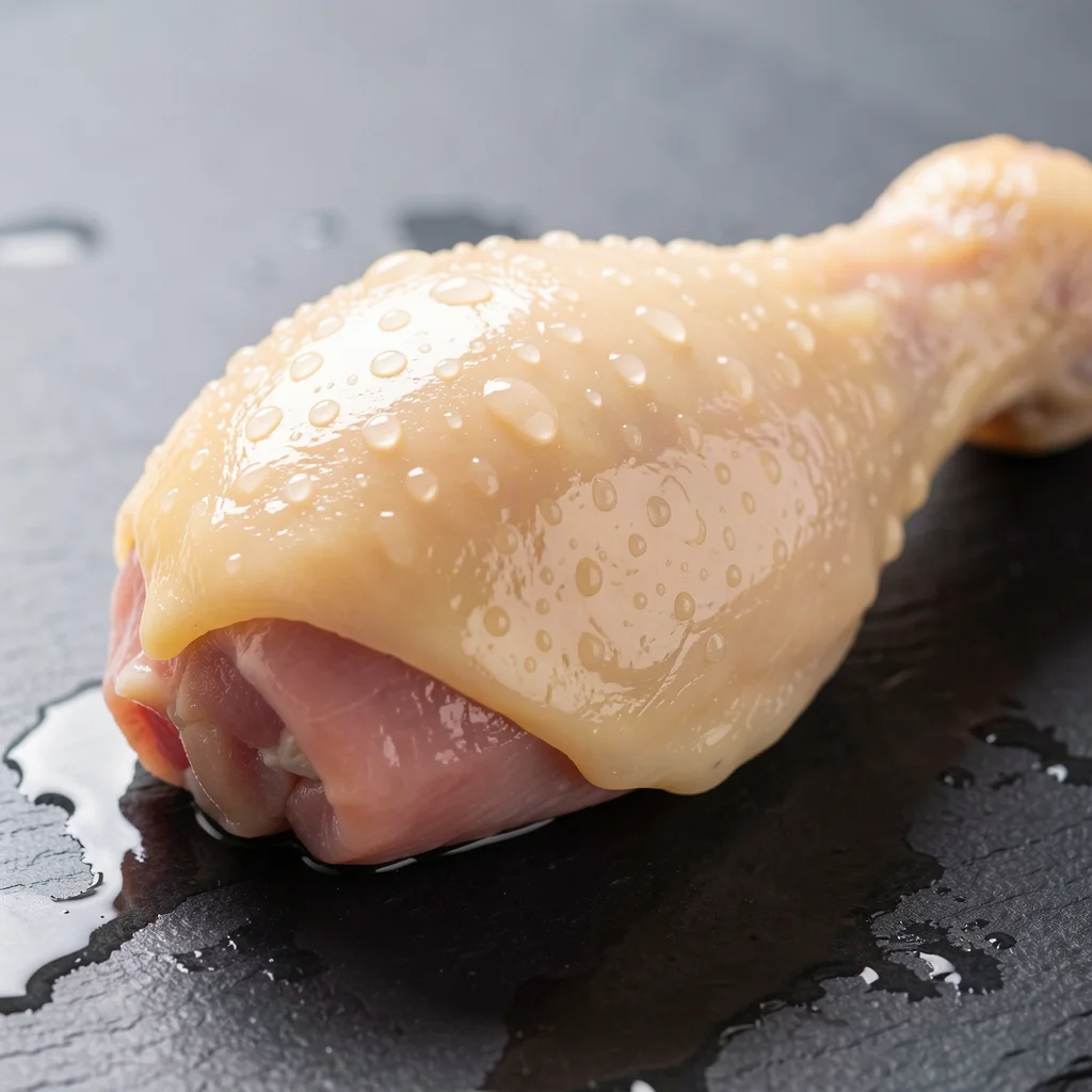 Chicken drumstick, meat and skin — calories and nutrition facts