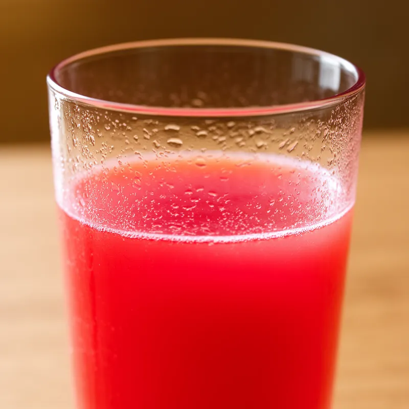 Grapefruit juice, red, not fortified, not from concentrate — calories and nutrition facts